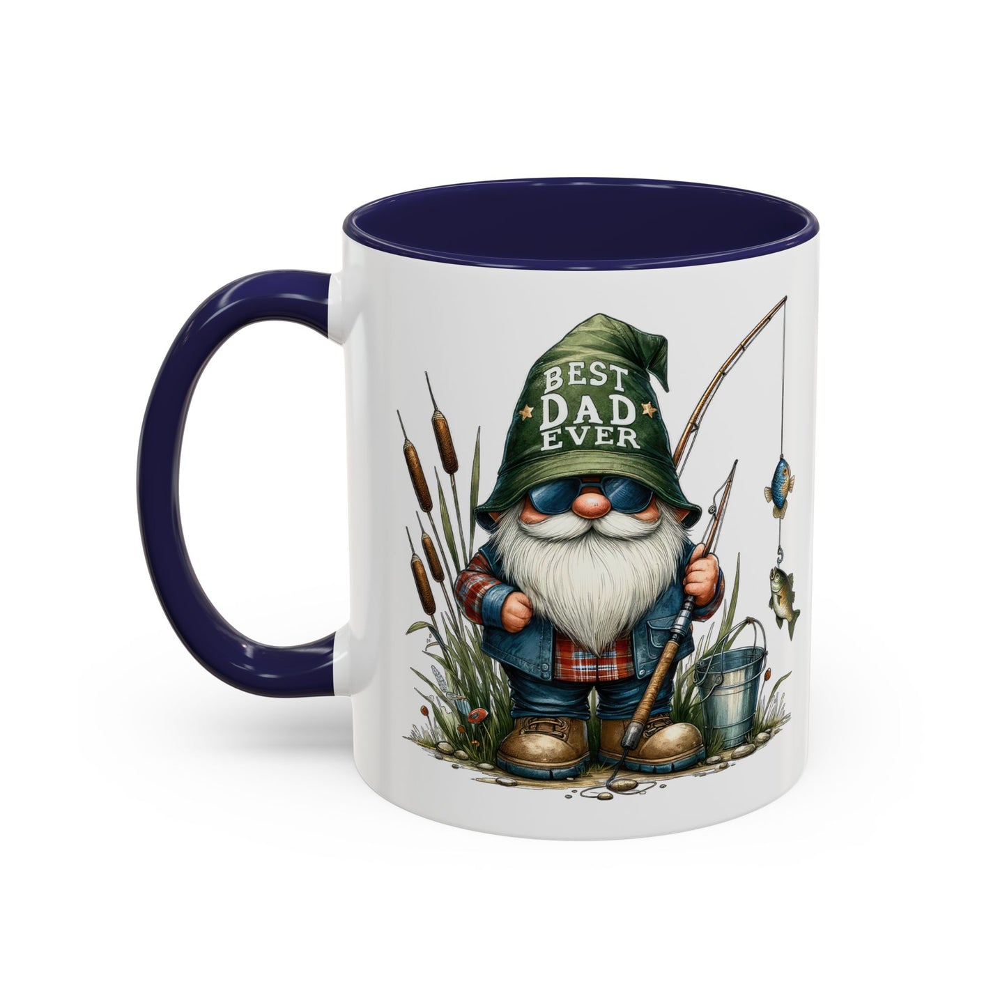Fishing Gnome Mug – Best Dad Ever, Perfect Gift for Father's Day, Fisherman Coffee Cup, Unique Gifting for Dads, Fun Dad Mugs