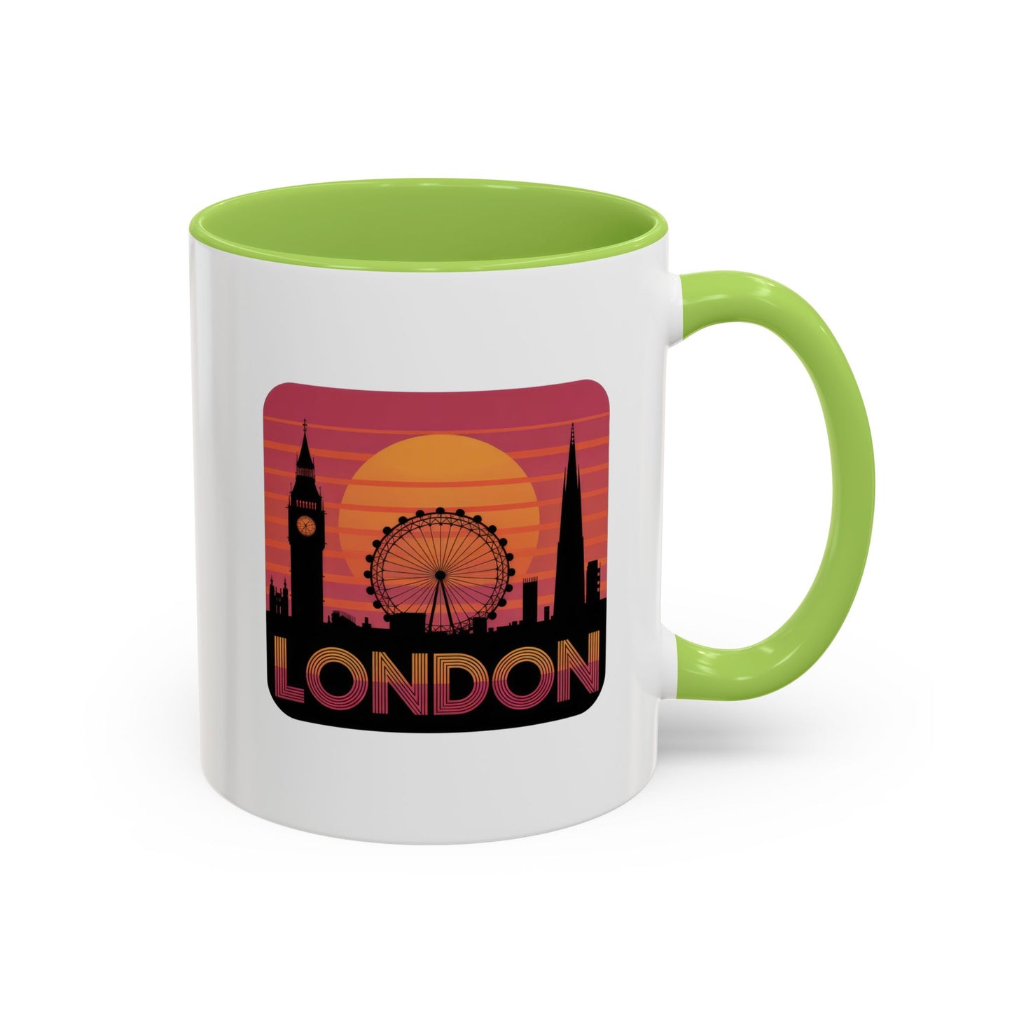 London Skyline Accent Coffee Mug - Perfect Gift for Travelers, London Lovers, Home Decor, Office Use, Road Trip Memories