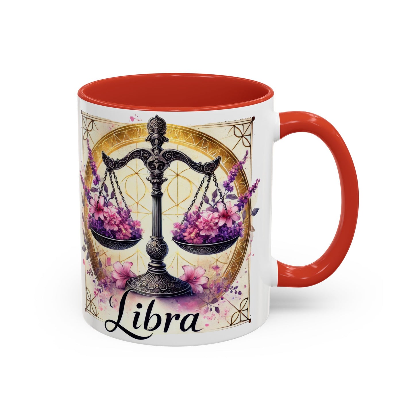 Libra Zodiac Accent Coffee Mug, Horoscope Gift for Astrology Lovers, Cute Libra Decor, Personalized Drinkware, Birthday Gift Idea