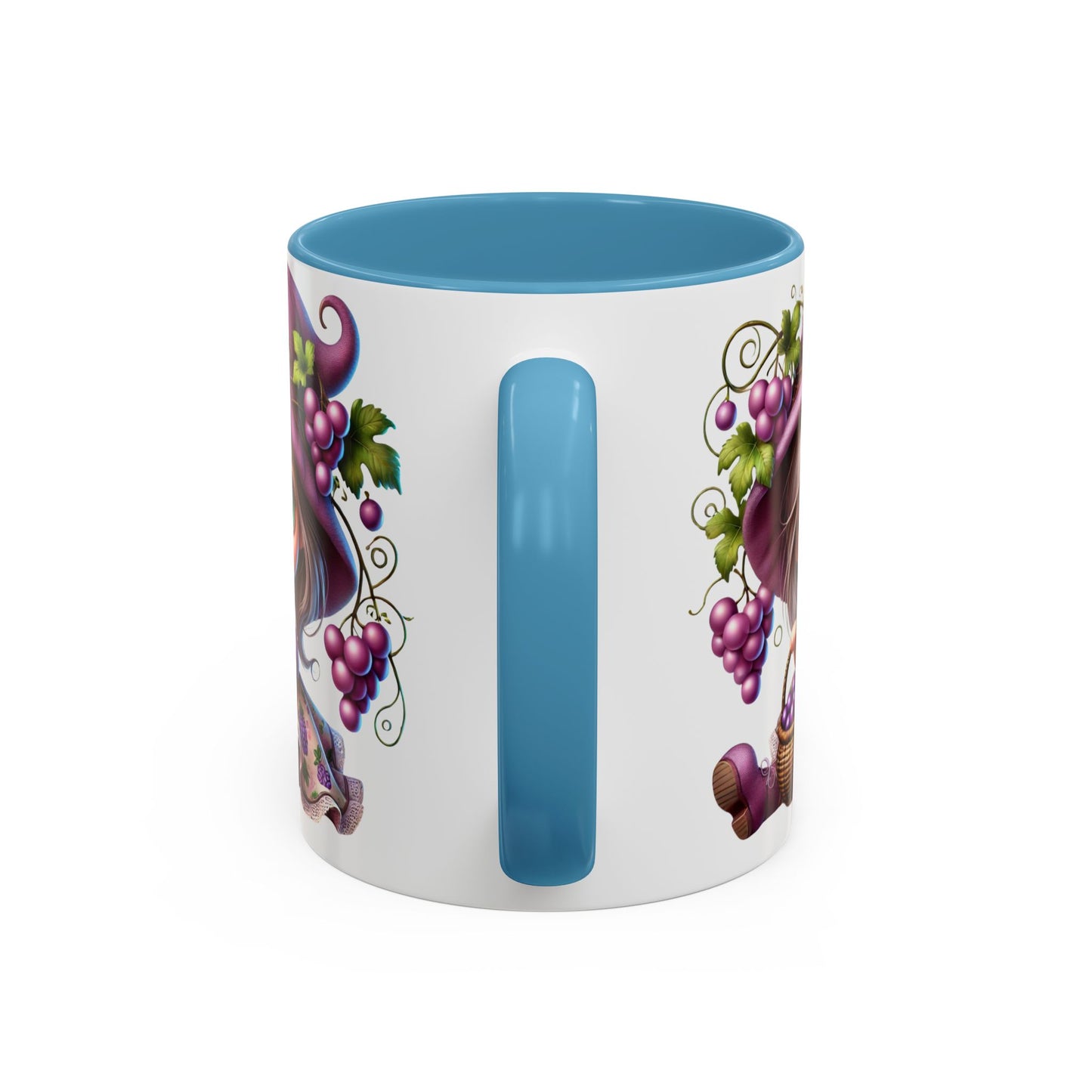 Whimsical Grape Girl Coffee Mug - Perfect for Wine Lovers and Gift Giving