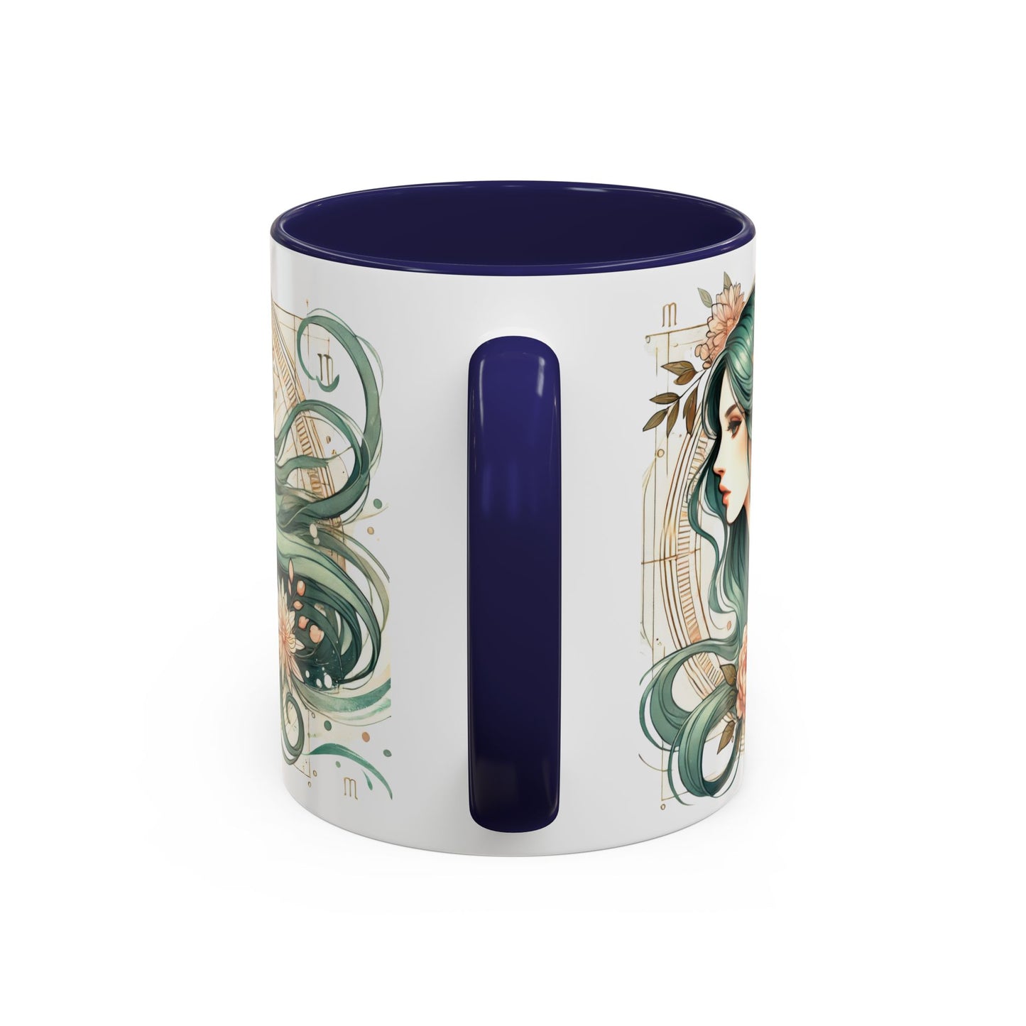 Elegant Floral Accent Coffee Mug - 11oz & 15oz
