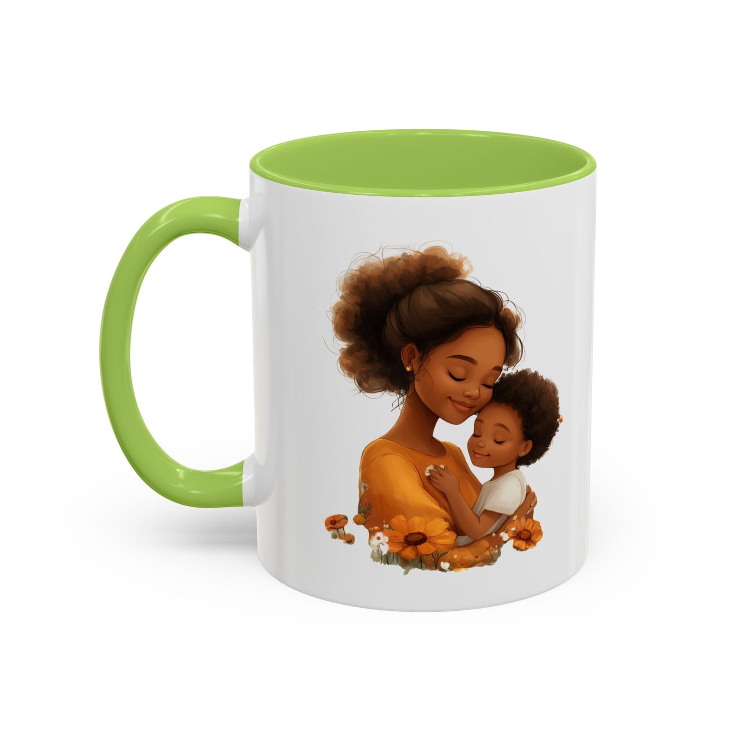 Heartwarming Mom & Child Coffee Mug, Family Gift, Mother's Day Gift, Coffee Lover, Cute Illustration