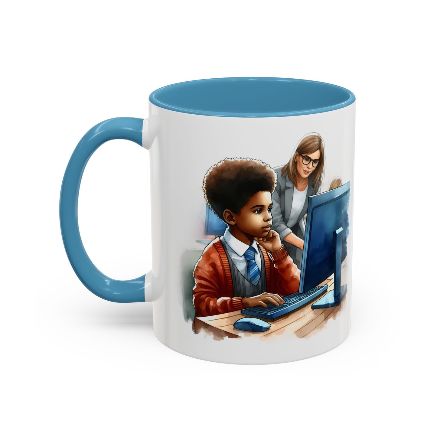 Inclusive Learning Accent Coffee Mug, Motivational Teacher Gift, Educational Office Decor, Student Appreciation, Classroom Supplies