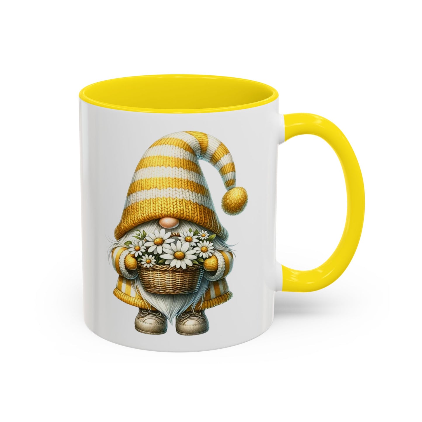 Cheerful Gnome Accent Mug - Perfect for Coffee Lovers, Housewarming Gifts, Spring Decor, Unique Mug Gift, Merry Moments