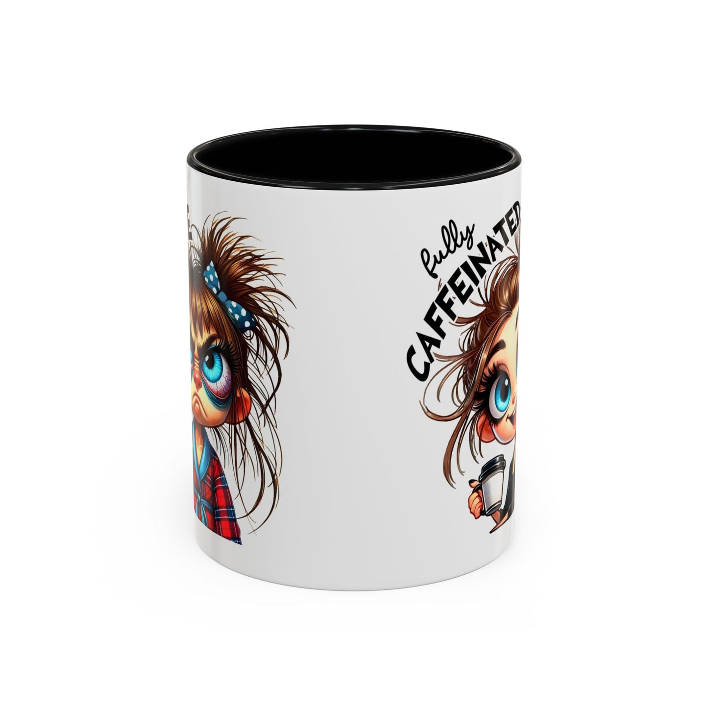 Cute Caffeinated Coffee Mug, Fun Gift for Coffee Lovers, Cute Mug for Home Office, Perfect for Birthdays, Holidays, Relaxation