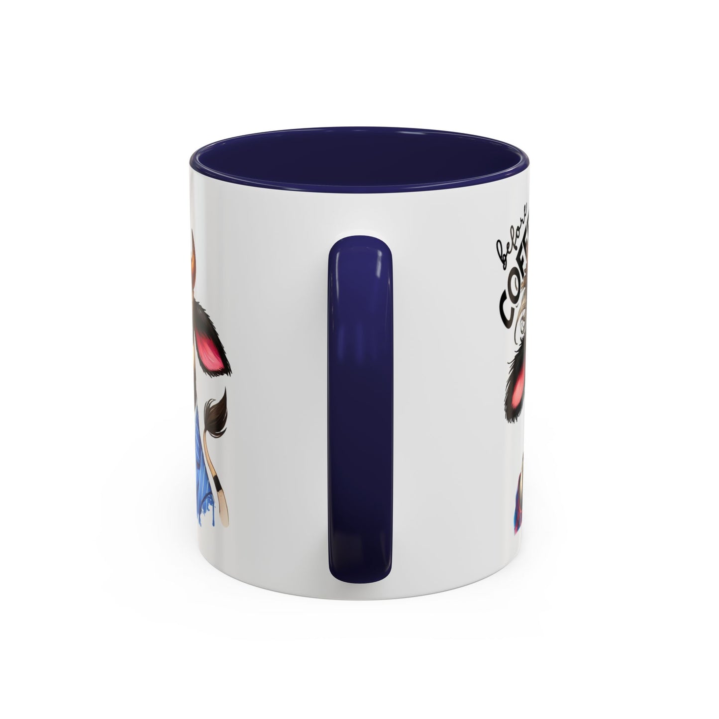 Caffeinated Cow Mug, Cute Animal Coffee Cup, Farmhouse Kitchen Gift, Fun Ceramic Mug for Coffee Lovers, Unique Drinkware for Holidays