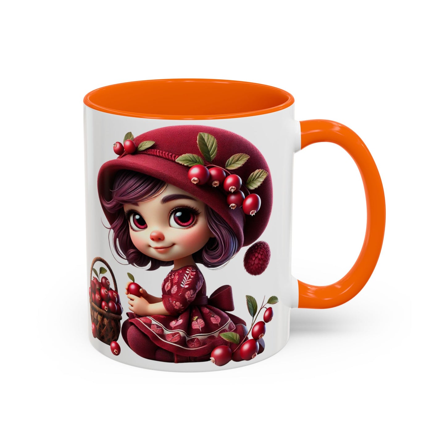 Charming Cherry Blossom Accent Coffee Mug | Cute Character Design | Perfect Gift for Tea Lovers & Special Occasions