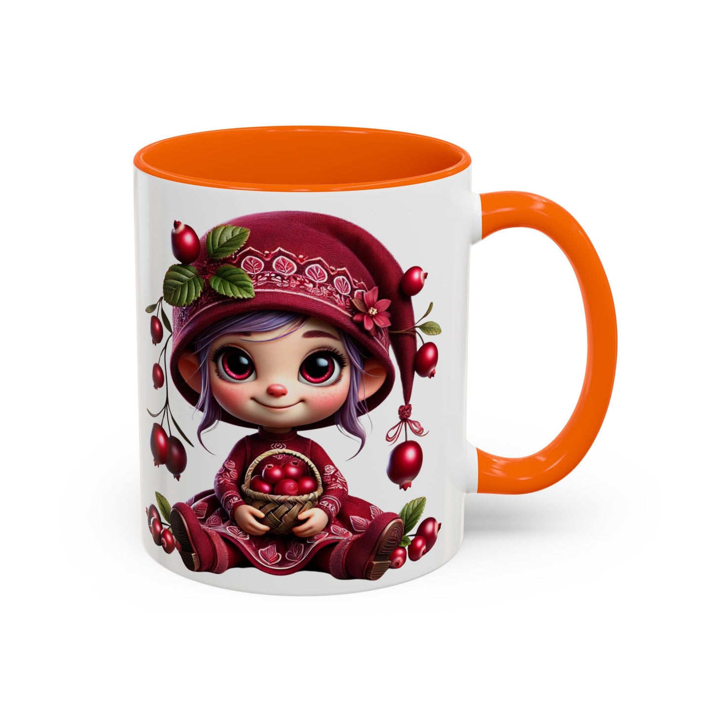 Cute Cherry Character Coffee Mug - 11oz & 15oz, Perfect for Cozy Mornings