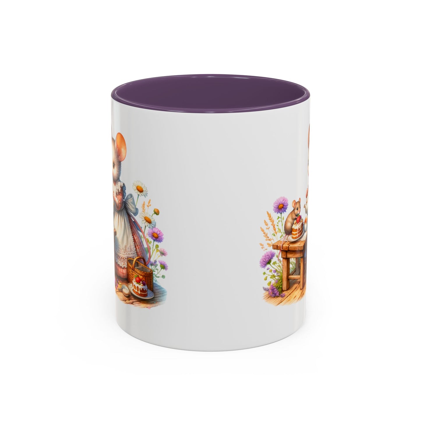 Adorable Mouse Kitchen Coffee Mug, Cute Animal Mug, Gift for Baking Lovers, Cozy Home Decor, Kitchenware, Tea Mug, Floral Design