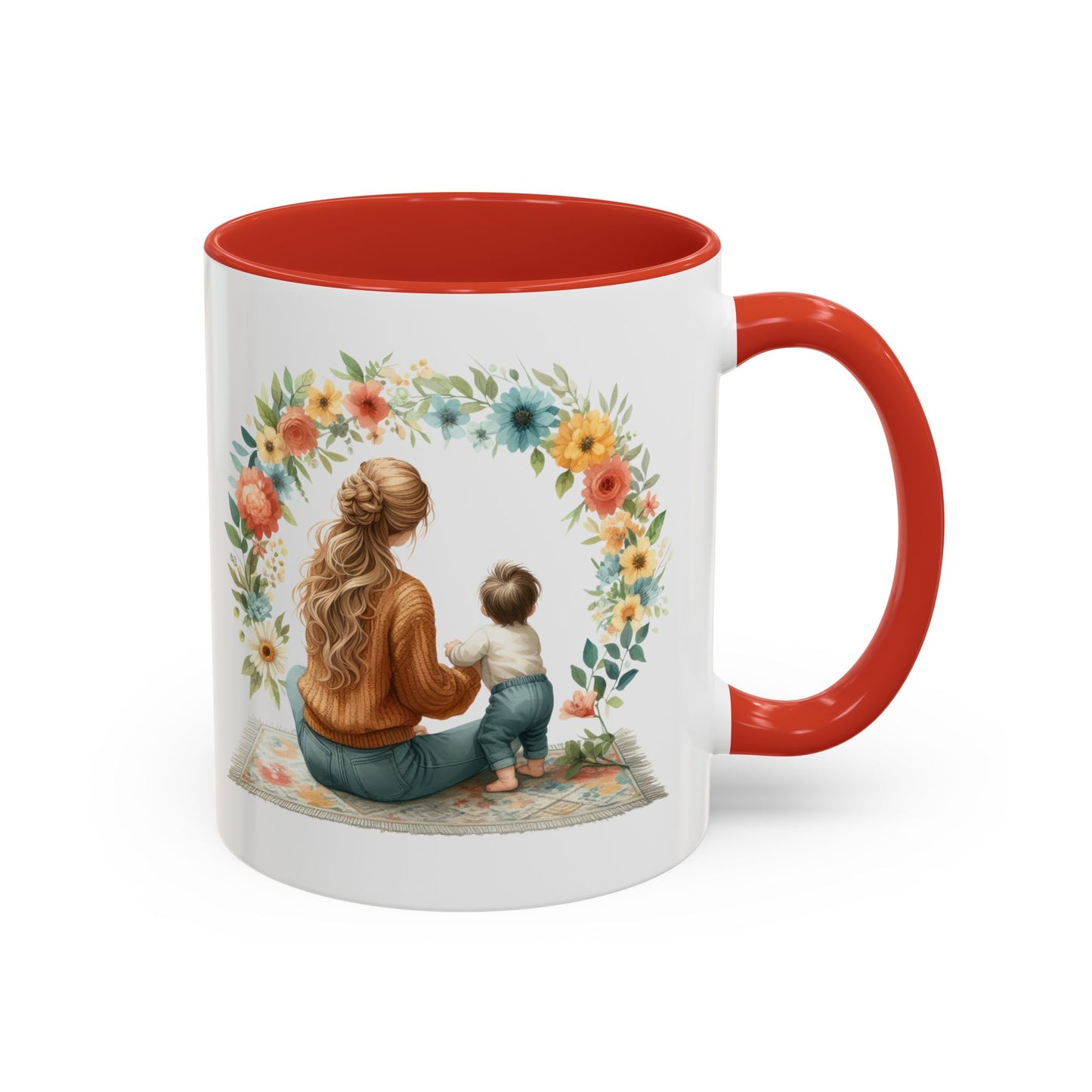 Warm Floral Family Coffee Mug - Perfect Gift for Moms, Home Decor, Cozy Vibes, Mother's Day, Tea Lovers, Baby Showers