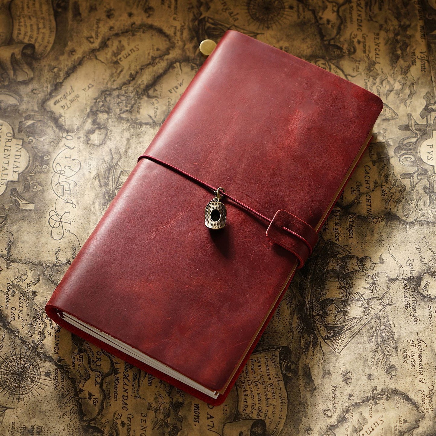 Travel Notebook Cowhide Leather Diary Vintage