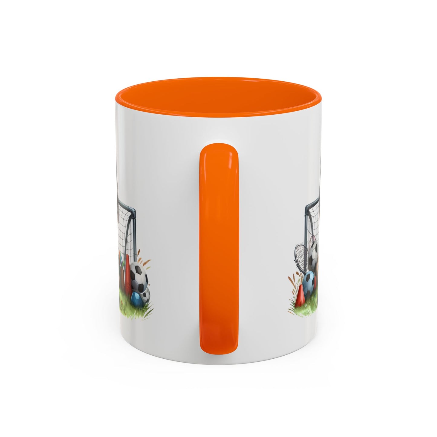 Soccer-Themed Accent Coffee Mug, Personalized Sports Fan Gift, Perfect for Coaches, Players, Kids, and Birthdays