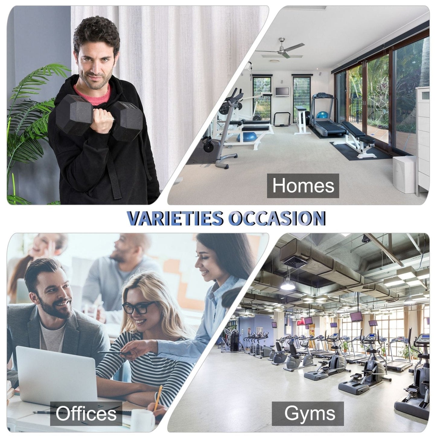 17.5KG Single Rubber Hex Dumbbell - Durable Portable Hand Weight-4