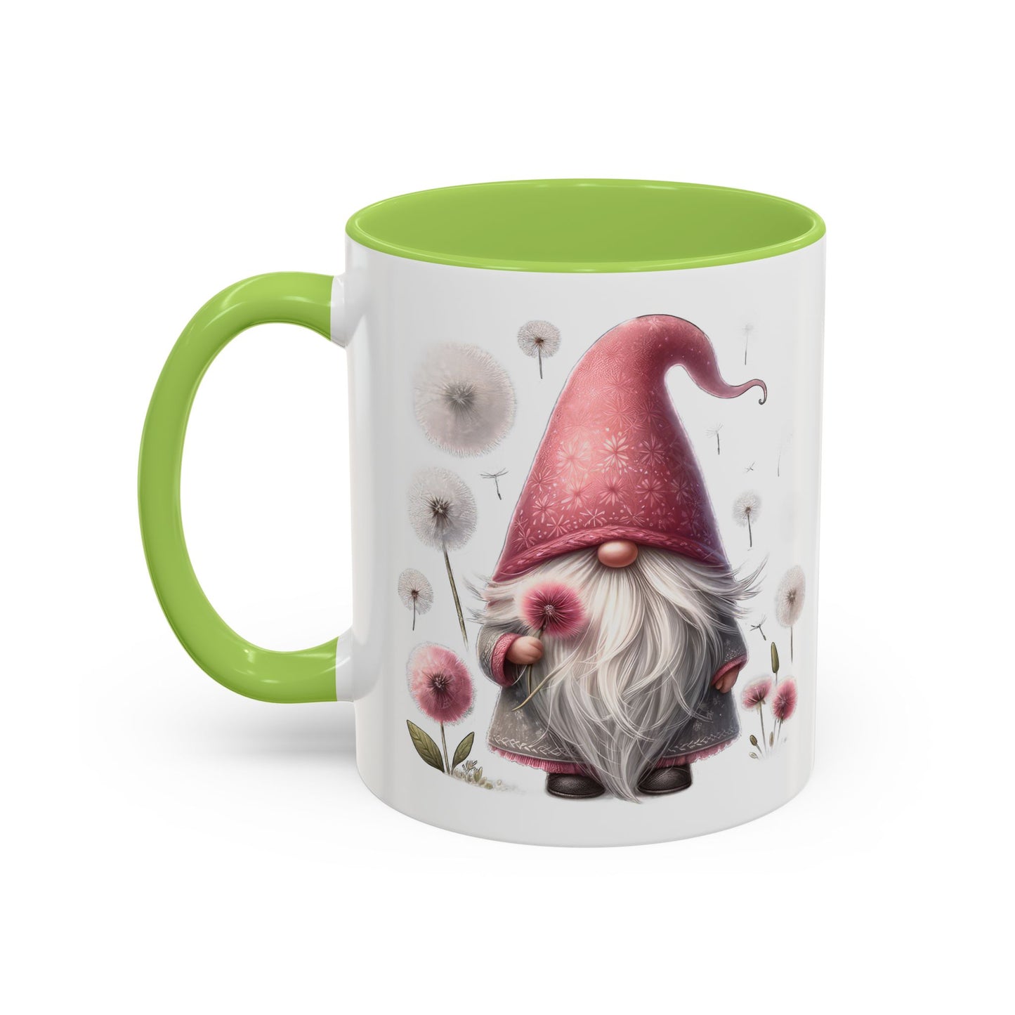 Whimsical Gnome Coffee Mug, Cute Coffee Cups for Home, Unique Gift for Gnome Lovers, Floral Gnome Mug for Birthdays, Spring Décor