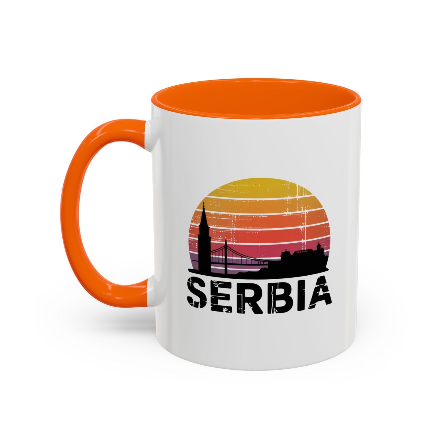 Serbia Sunset Accent Coffee Mug - Perfect for Travel Lovers, Gift for Friends or Family, Great for Home/Office Decor, Unique Souvenir