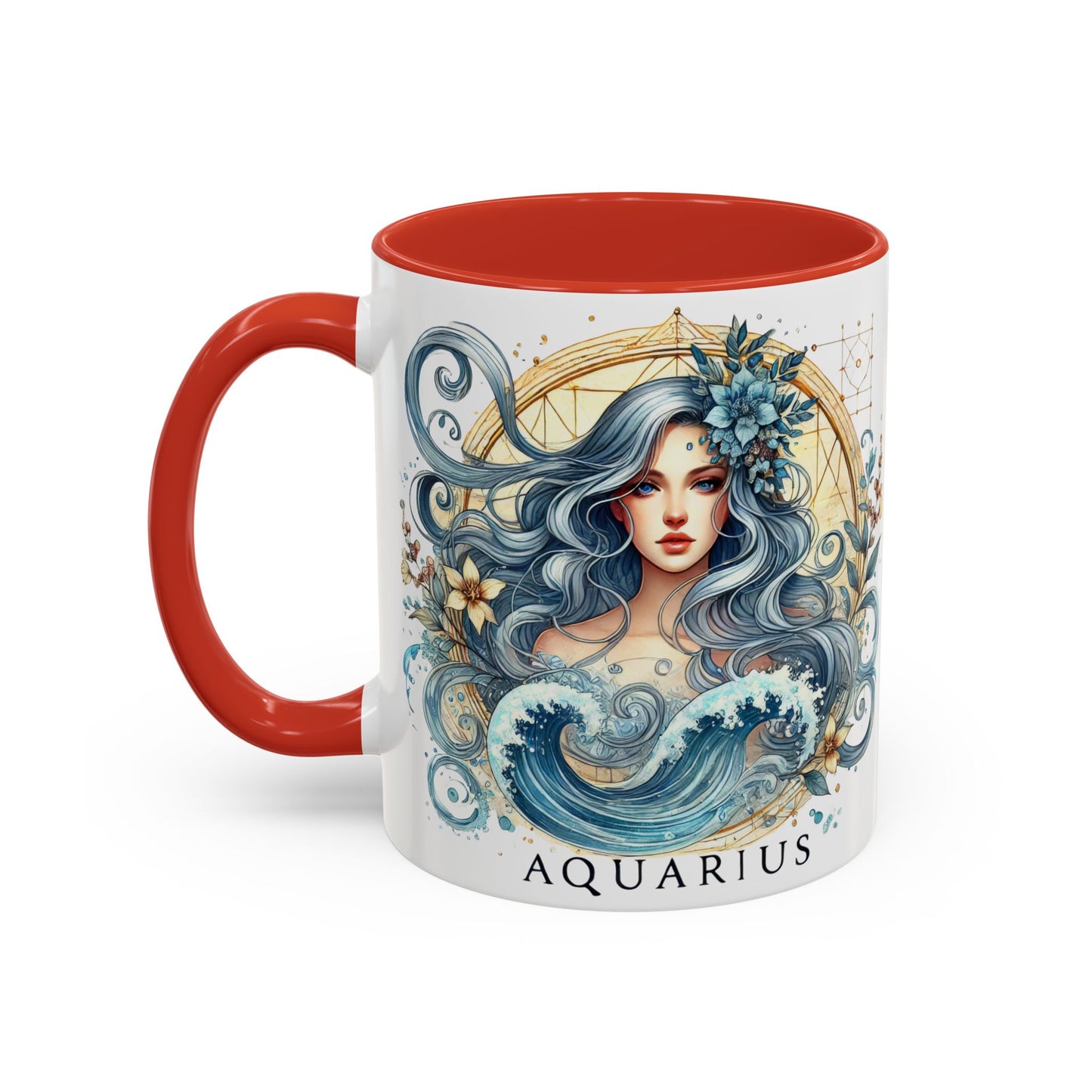 Astrological Aquarius Coffee Mug - Zodiac Sign Design, Perfect for Astrology Lovers
