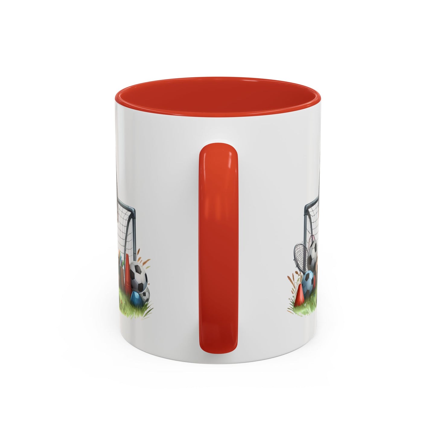 Soccer-Themed Accent Coffee Mug, Personalized Sports Fan Gift, Perfect for Coaches, Players, Kids, and Birthdays