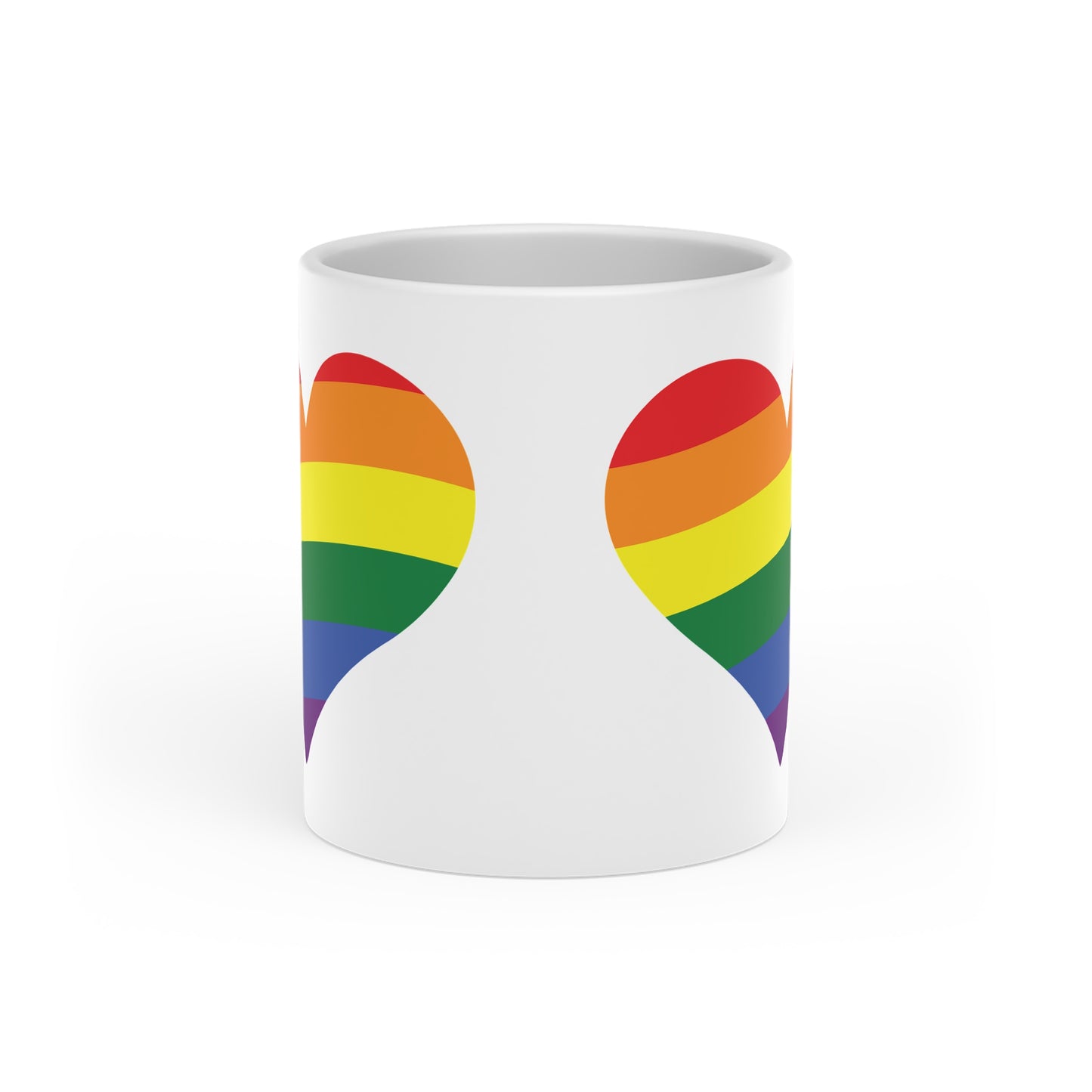 Rainbow Heart-Shaped Mug – Perfect for Love & Pride Celebrations
