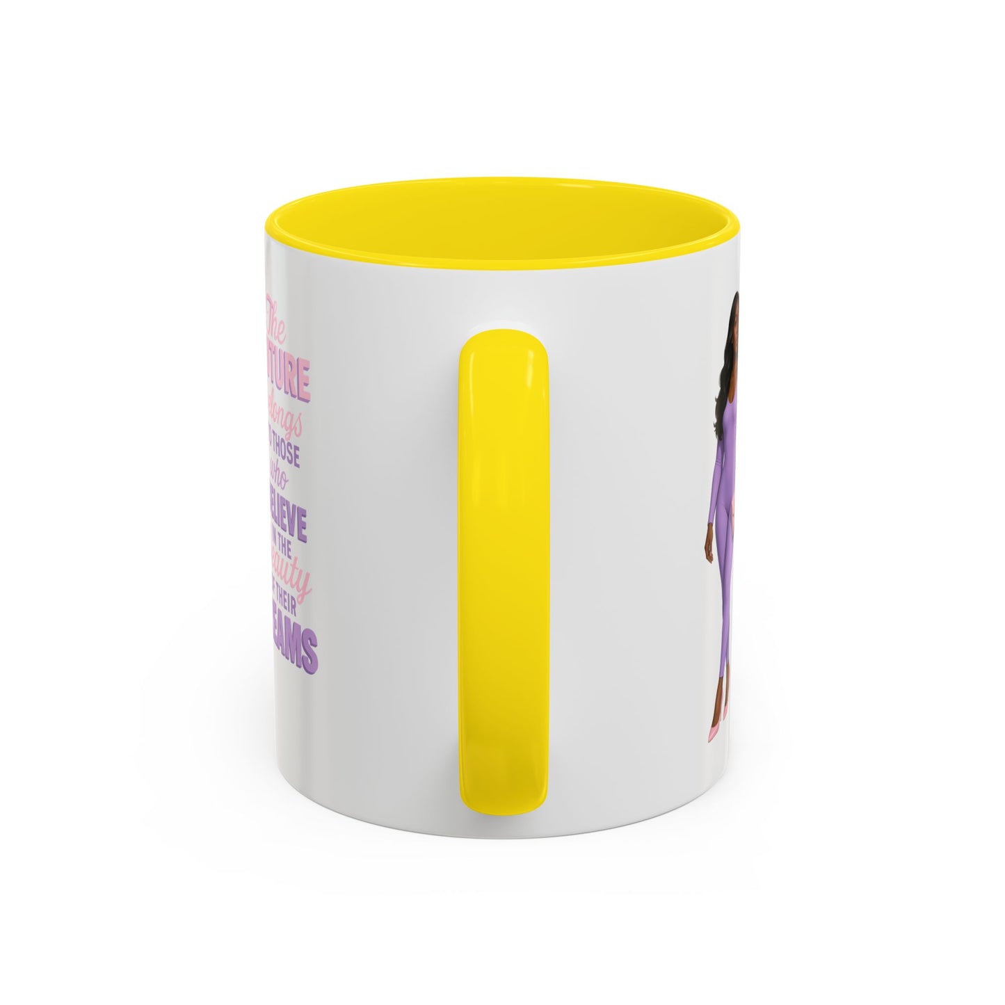 Inspirational Accent Coffee Mug - Motivational Gift for Dreamers, Home Office Decor, Encouragement Gift, Quote Cup