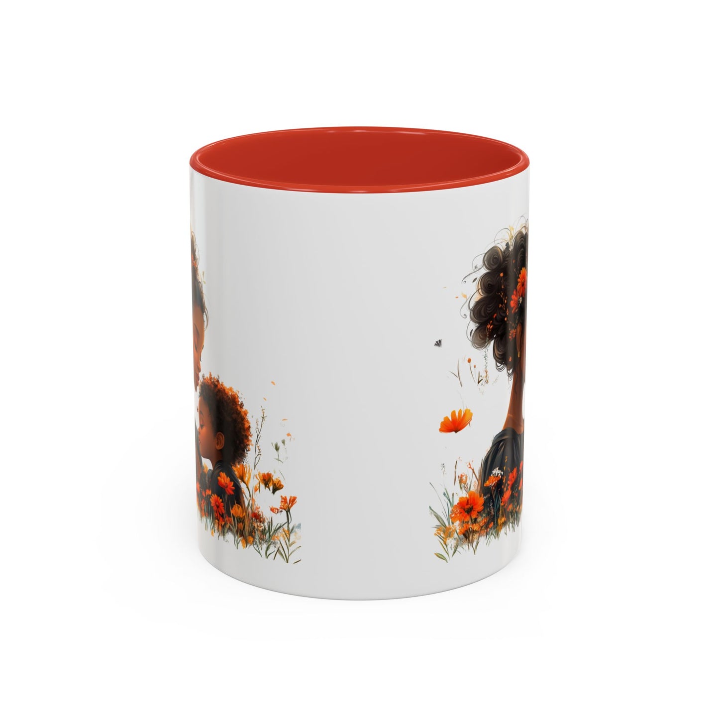 Floral Mom and Child Coffee Mug - Perfect Gift for Mother's Day, Family Moments, Tea Lover, Floral Decor, Kitchenware