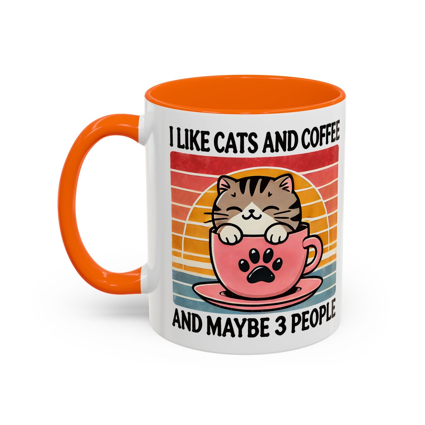 Cute Cat Coffee Mug, Cat Lover Gift, Coffee Lover Mug, Fun Pet Mug, Pet Owner Gifts