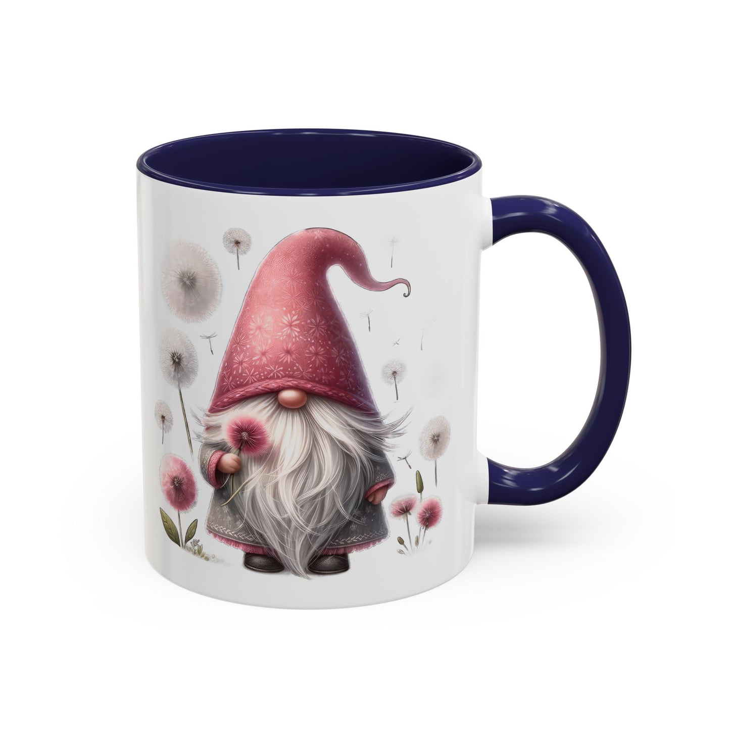 Whimsical Gnome Coffee Mug, Cute Coffee Cups for Home, Unique Gift for Gnome Lovers, Floral Gnome Mug for Birthdays, Spring Décor