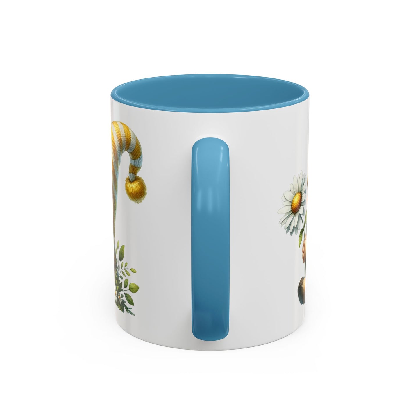 Whimsical Gnome Coffee Mug, Cute Gnome Cup for Garden Lovers, Spring Decor, Gift for Her, Coffee Lover's Mug, Unique Flower Mug