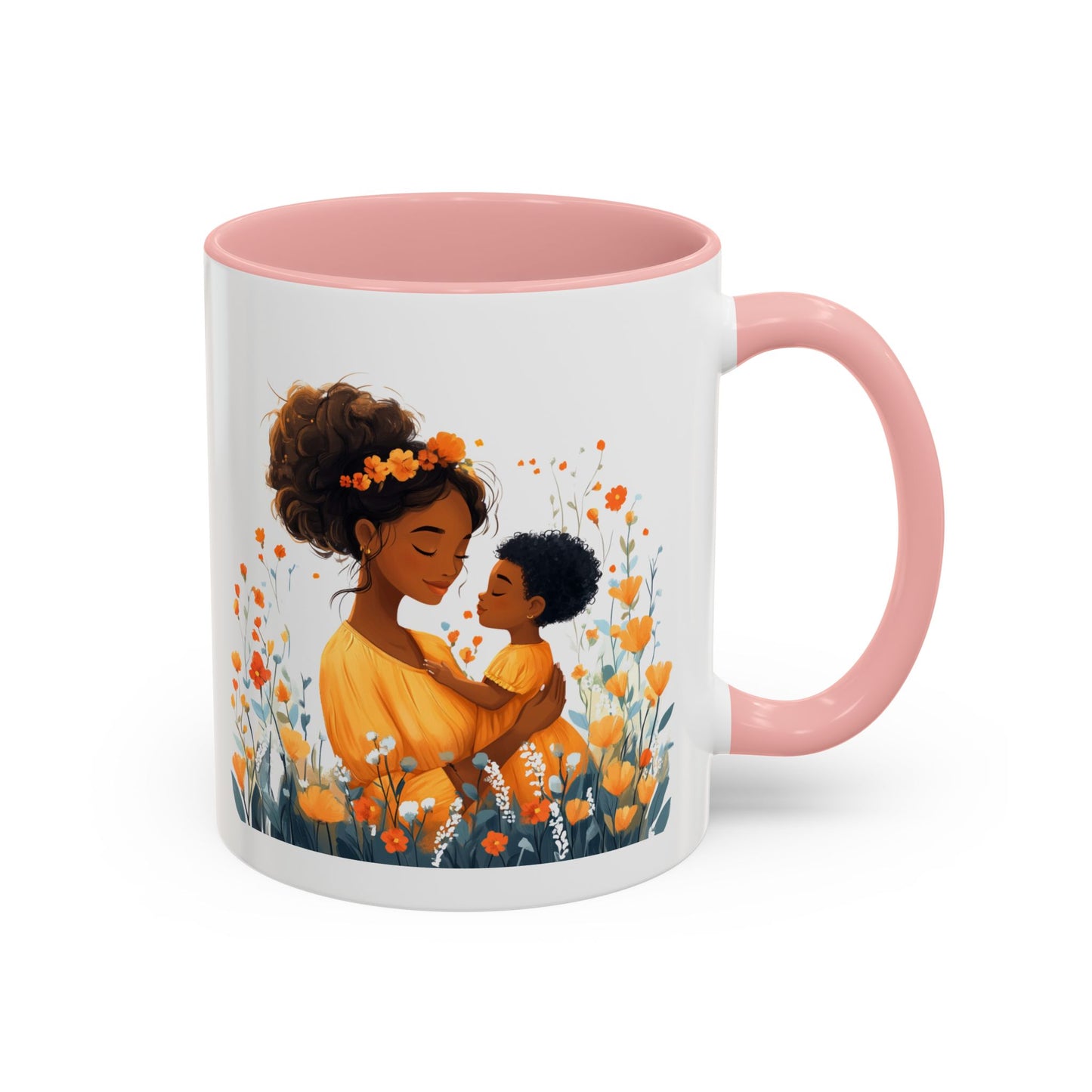 Blooming Love Mug: Floral Mom & Child Design, Perfect for Mothers Day, Family Gifts, Cozy Mornings, Tea Lovers, Coffee Time