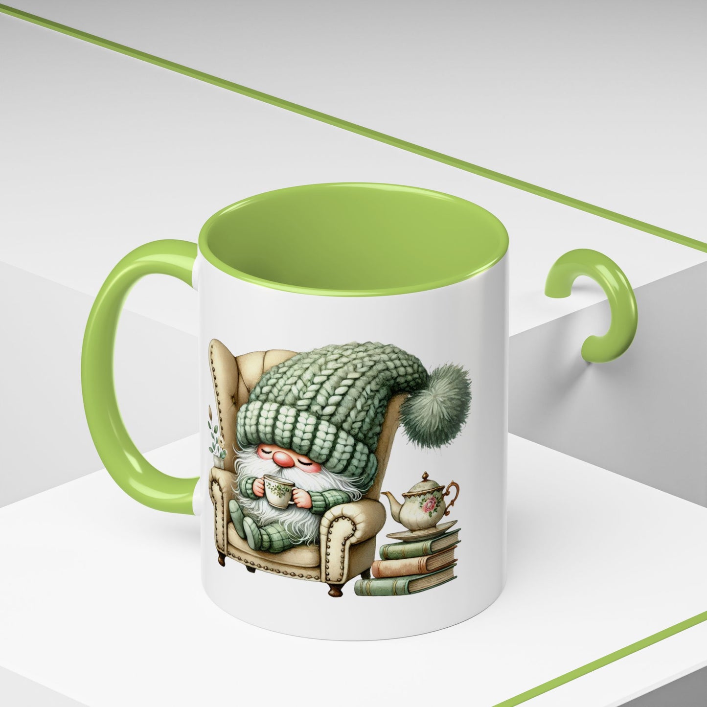 Cozy Gnome Accent Coffee Mug, Cute Gnome Mug, Winter Coffee Cup, Gift for Gnome Lovers, Gnome Decor, Funny Coffee Mug