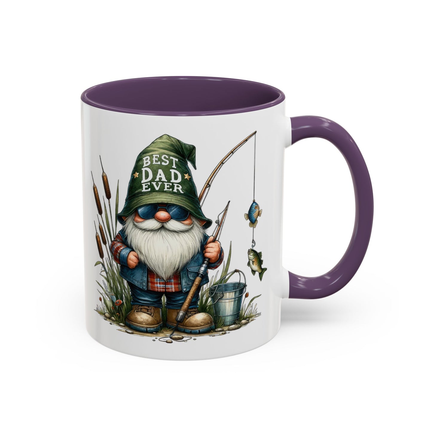 Fishing Gnome Mug – Best Dad Ever, Perfect Gift for Father's Day, Fisherman Coffee Cup, Unique Gifting for Dads, Fun Dad Mugs
