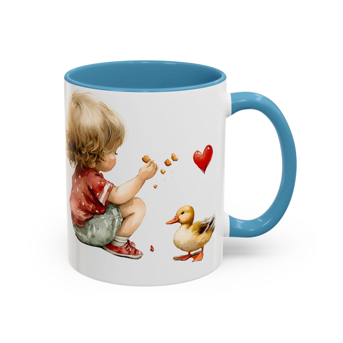 Adorable Duck-Themed Coffee Mug for Kids, Cute Child & Duck Design, Perfect Gift for Birthdays, Baby Showers, Animal Lovers, Kitchen Decor
