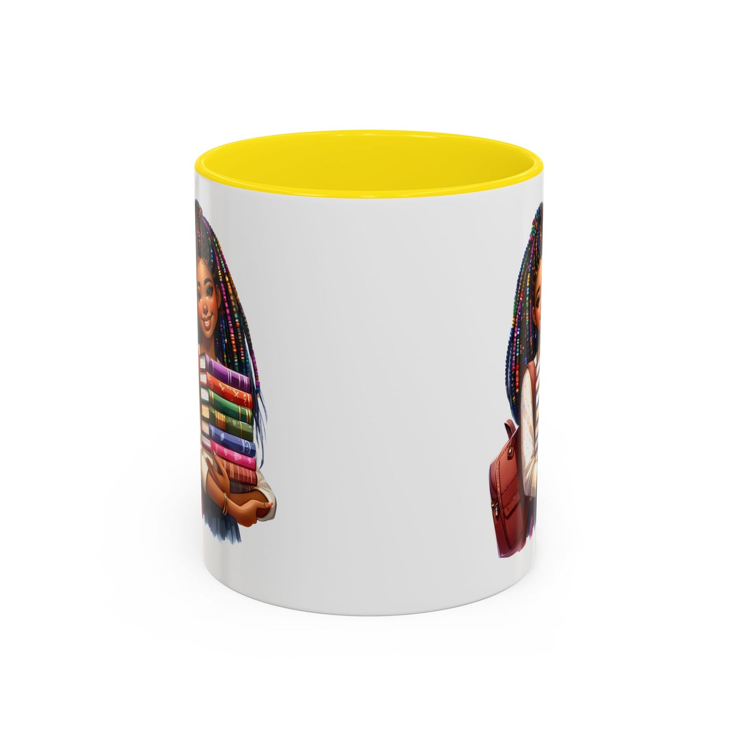 Empowering Accent Coffee Mug - Motivational Gift for Students, Back to School, Afrocentric Mug, Inspirational Drinkware, Colorful Coffee Cup