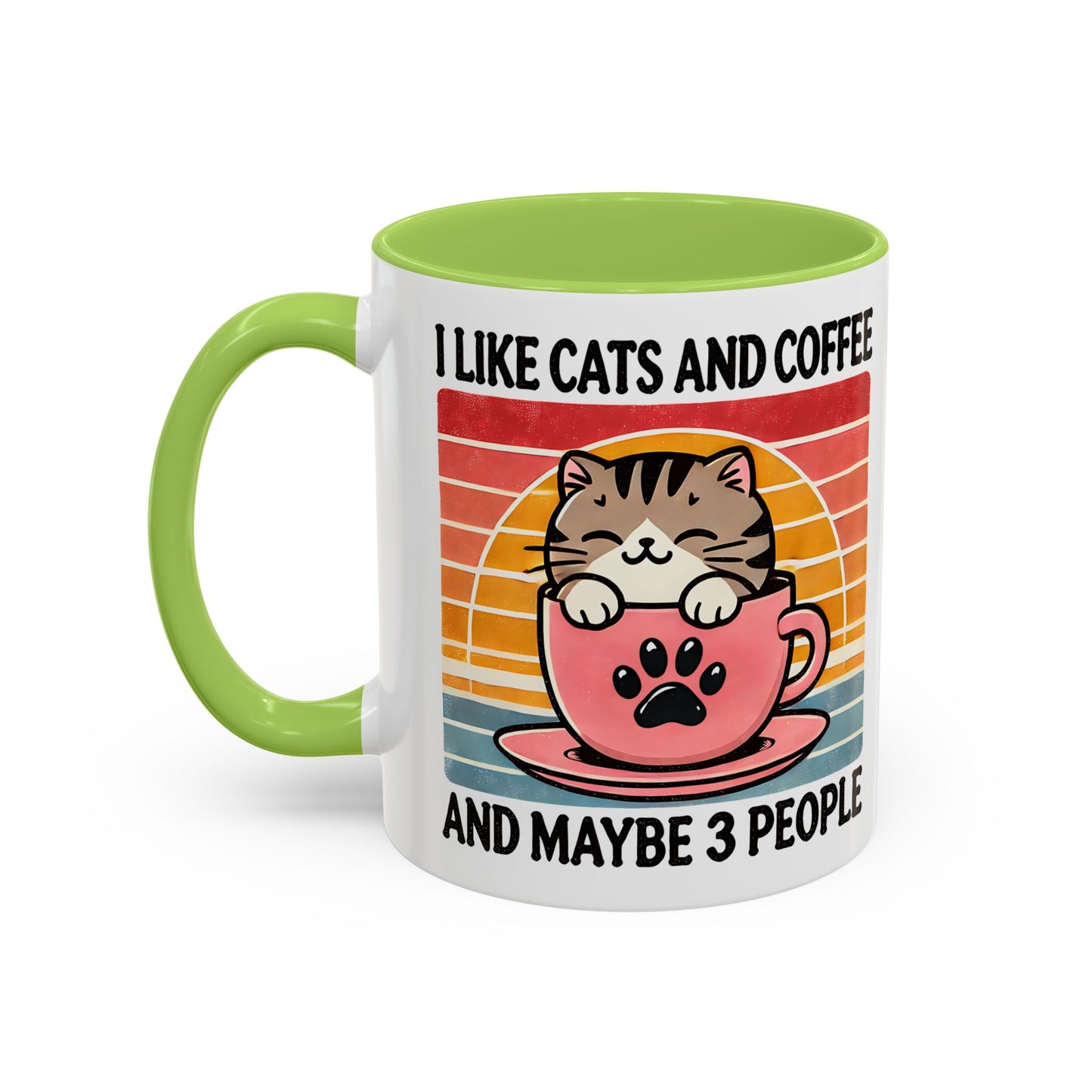 Cute Cat Coffee Mug, Cat Lover Gift, Coffee Lover Mug, Fun Pet Mug, Pet Owner Gifts