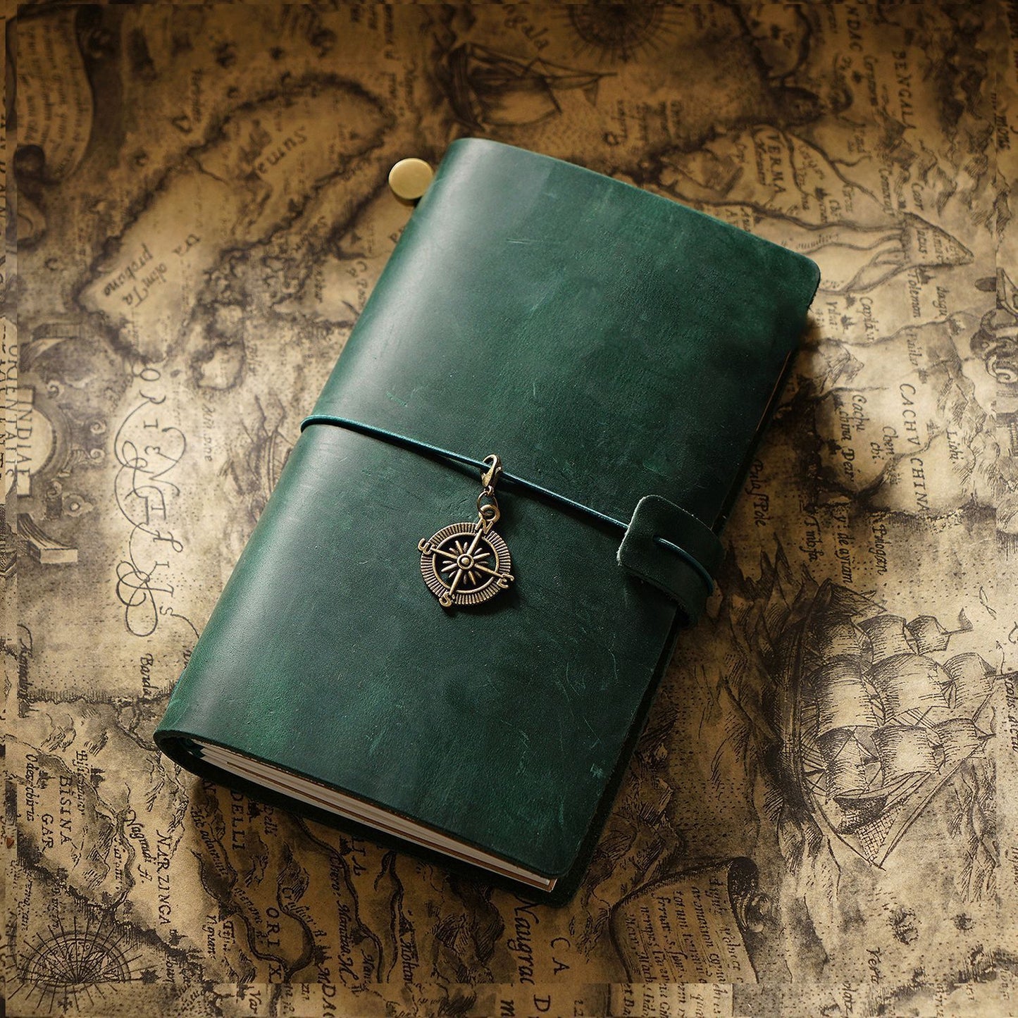 Travel Notebook Cowhide Leather Diary Vintage
