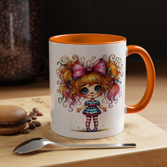 Colorful Whimsical Coffee Mug, Perfect Gift for Girls, Kids, Birthdays, Celebrations, Home Decor, Unique Art Mug