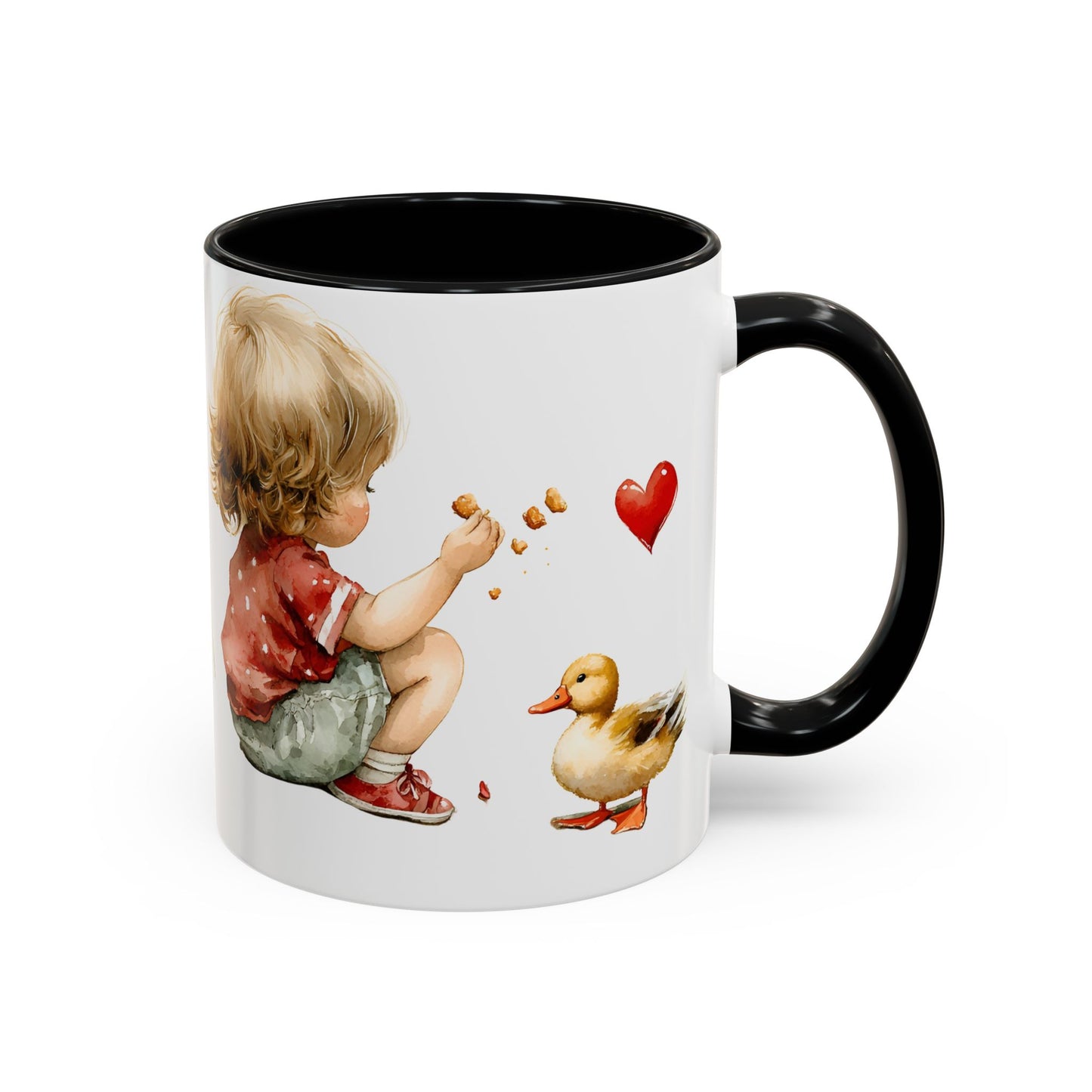 Adorable Duck-Themed Coffee Mug for Kids, Cute Child & Duck Design, Perfect Gift for Birthdays, Baby Showers, Animal Lovers, Kitchen Decor