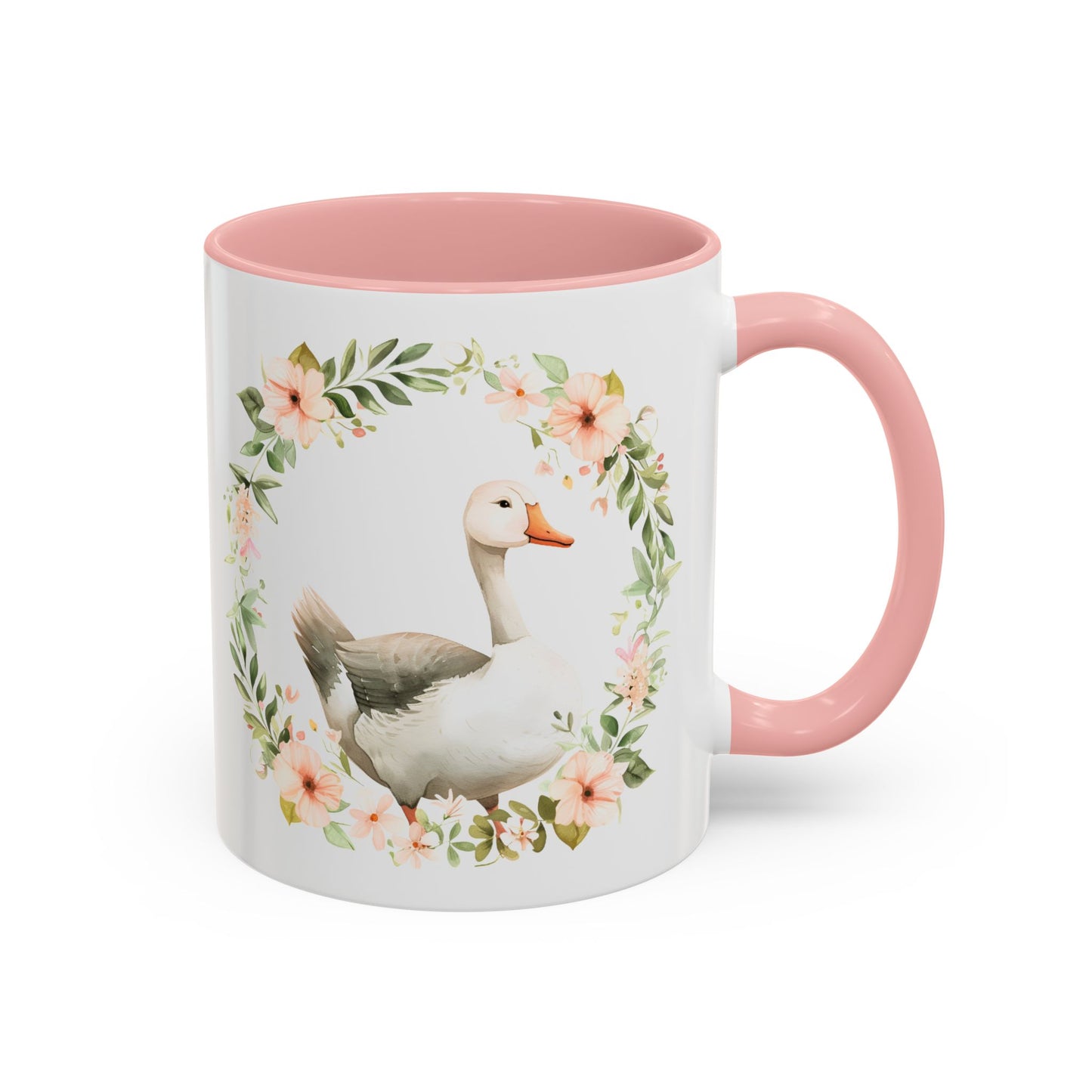 Floral Goose Accent Coffee Mug | Nature Lover Gift, Home Decor, Coffee Lover, Office Mug, Mother's Day Gift