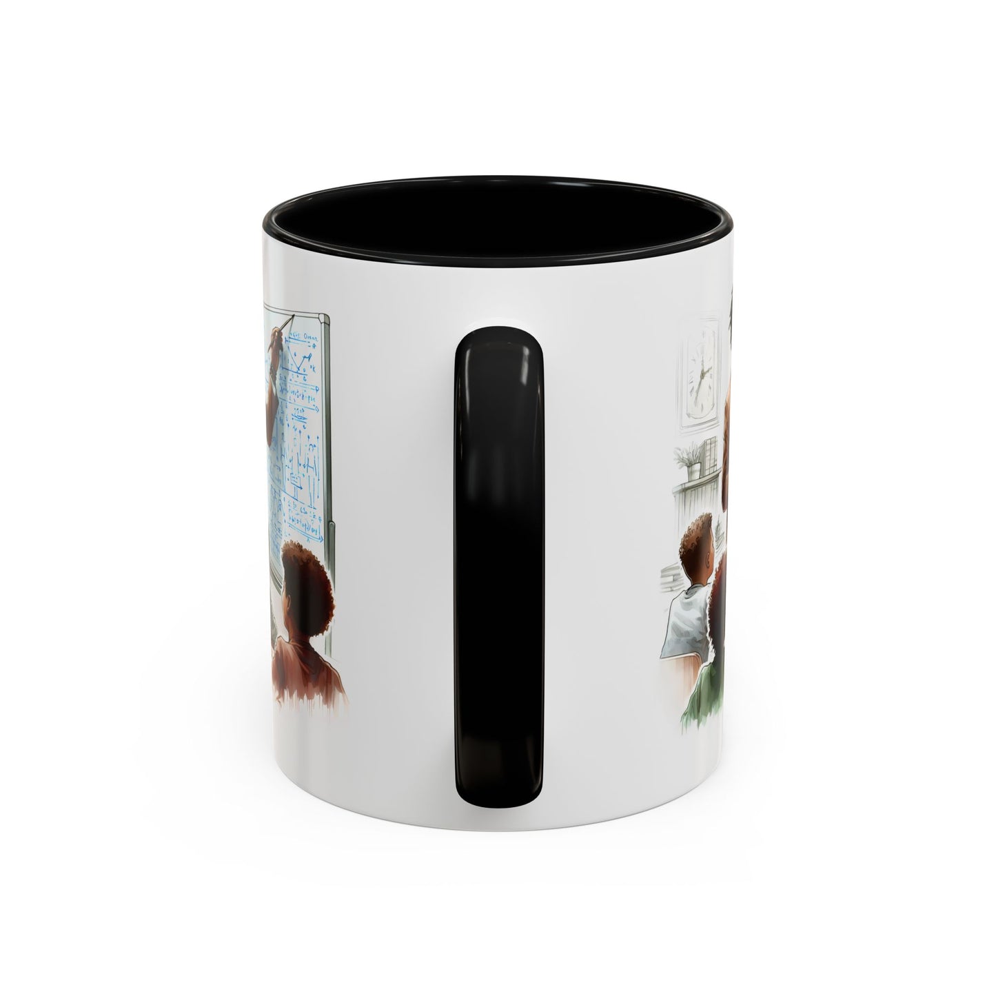 Inspirational Teacher Coffee Mug, Motivational Gift, Black Accent, Education Decor, Classroom Humor, Stylish Drinkware