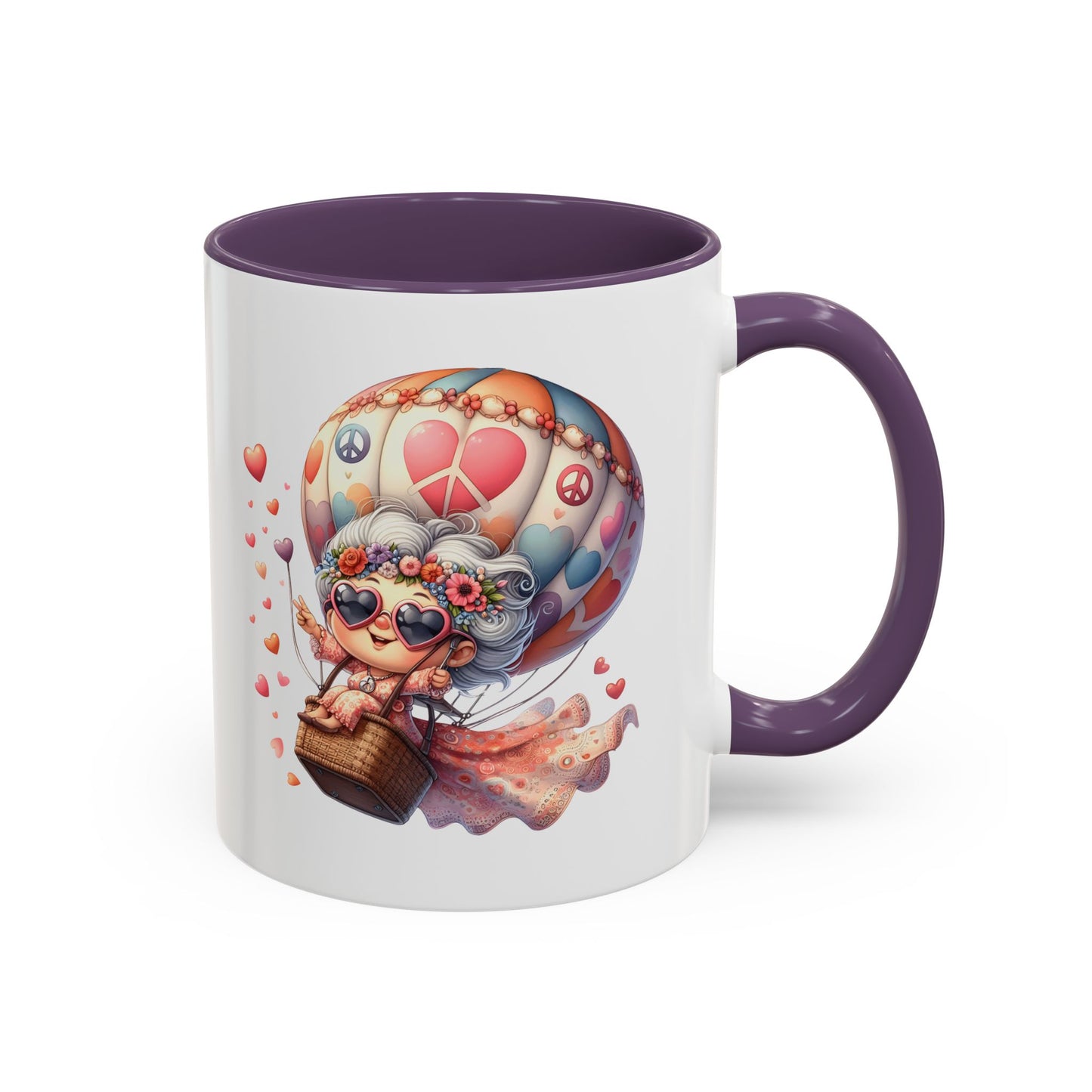 Whimsical Hot Air Balloon Coffee Mug, Cute Couple Mug, Gift for Coffee Lovers, Tea Lover's Gift, Valentine's Day Mug, Birthday Gift