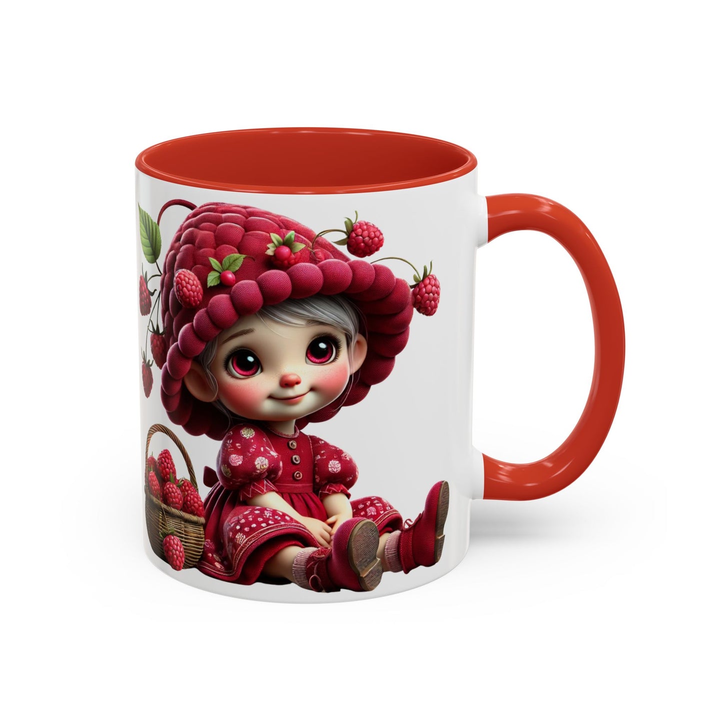 Whimsical Raspberry Character Coffee Mug - 11oz & 15oz