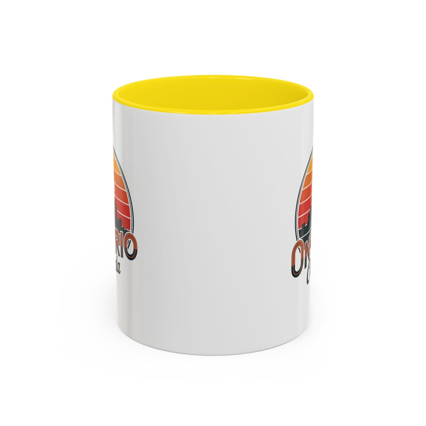 Ontario Skyline Accent Coffee Mug, Retro Travel Mug, Gift for Coffee Lovers, Ontario Souvenir, Unique Kitchen Decor