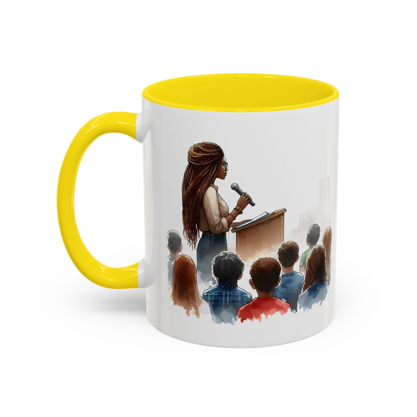 Inspirational Accent Coffee Mug - Motivational Gift for Speakers, Teachers, Coaches; Perfect for Coffee Lovers, Office Decor, Quote Mug