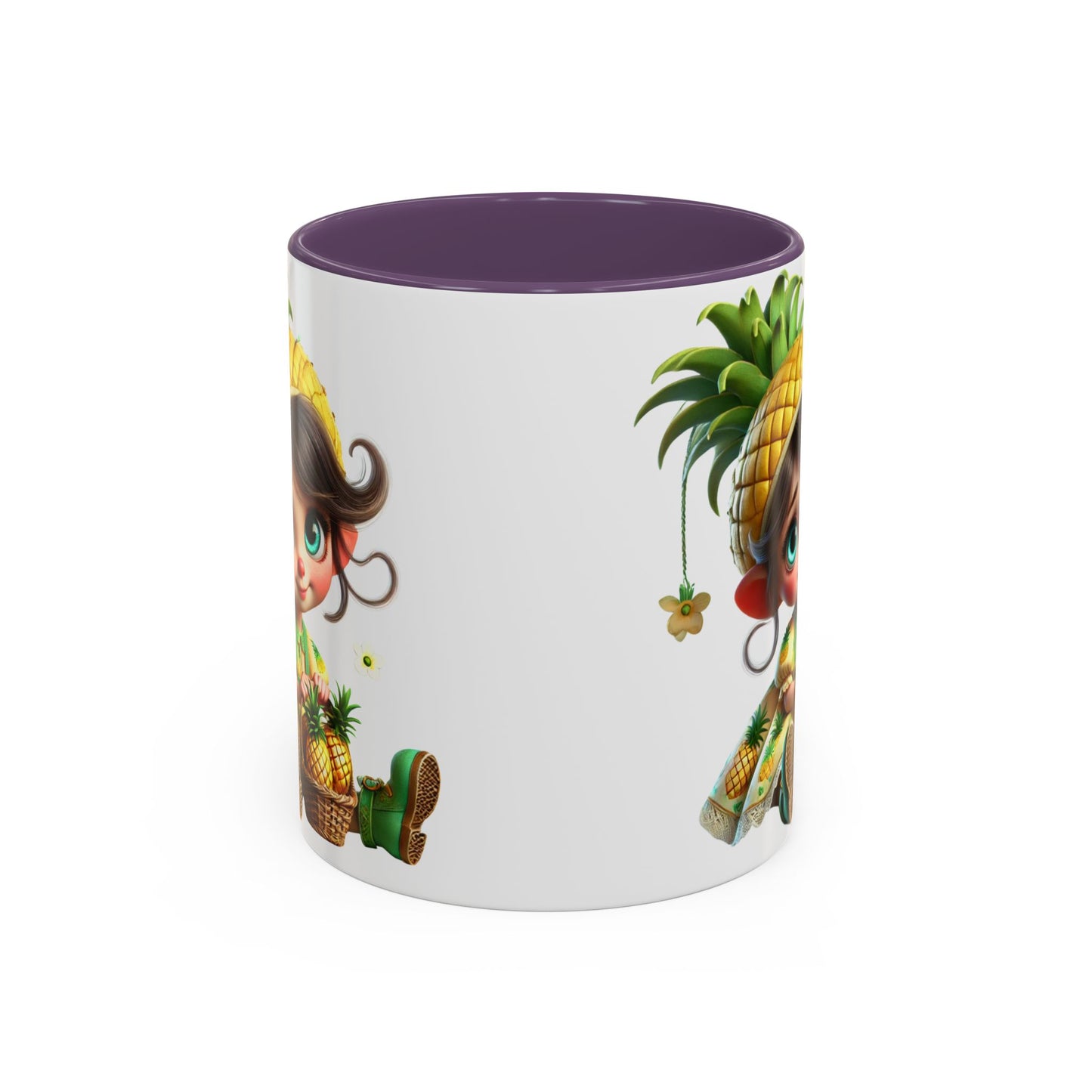 Pineapple-themed Accent Coffee Mug - Tropical Fun for Every Sip