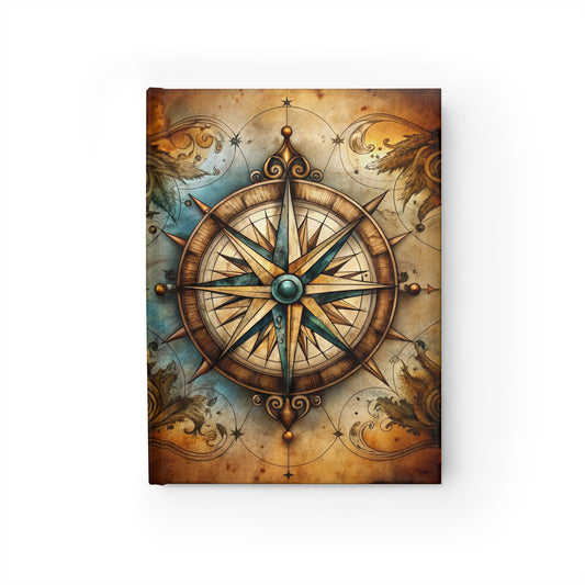 Vintage Compass-Themed Journal - Perfect for Explorers, Travelers, Students, or Journaling