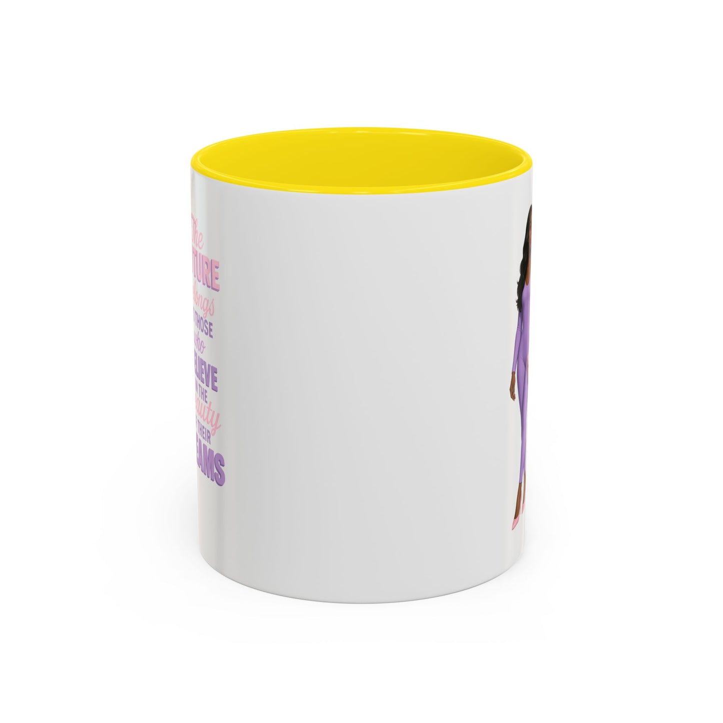 Inspirational Accent Coffee Mug - Motivational Gift for Dreamers, Home Office Decor, Encouragement Gift, Quote Cup