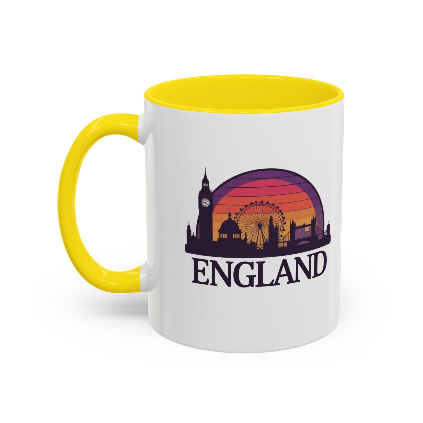 London Skyline Accent Coffee Mug - Unique Gift for Tea Lovers, Home Decor, Travel Souvenir, English Culture Enthusiasts, 11oz, 15oz