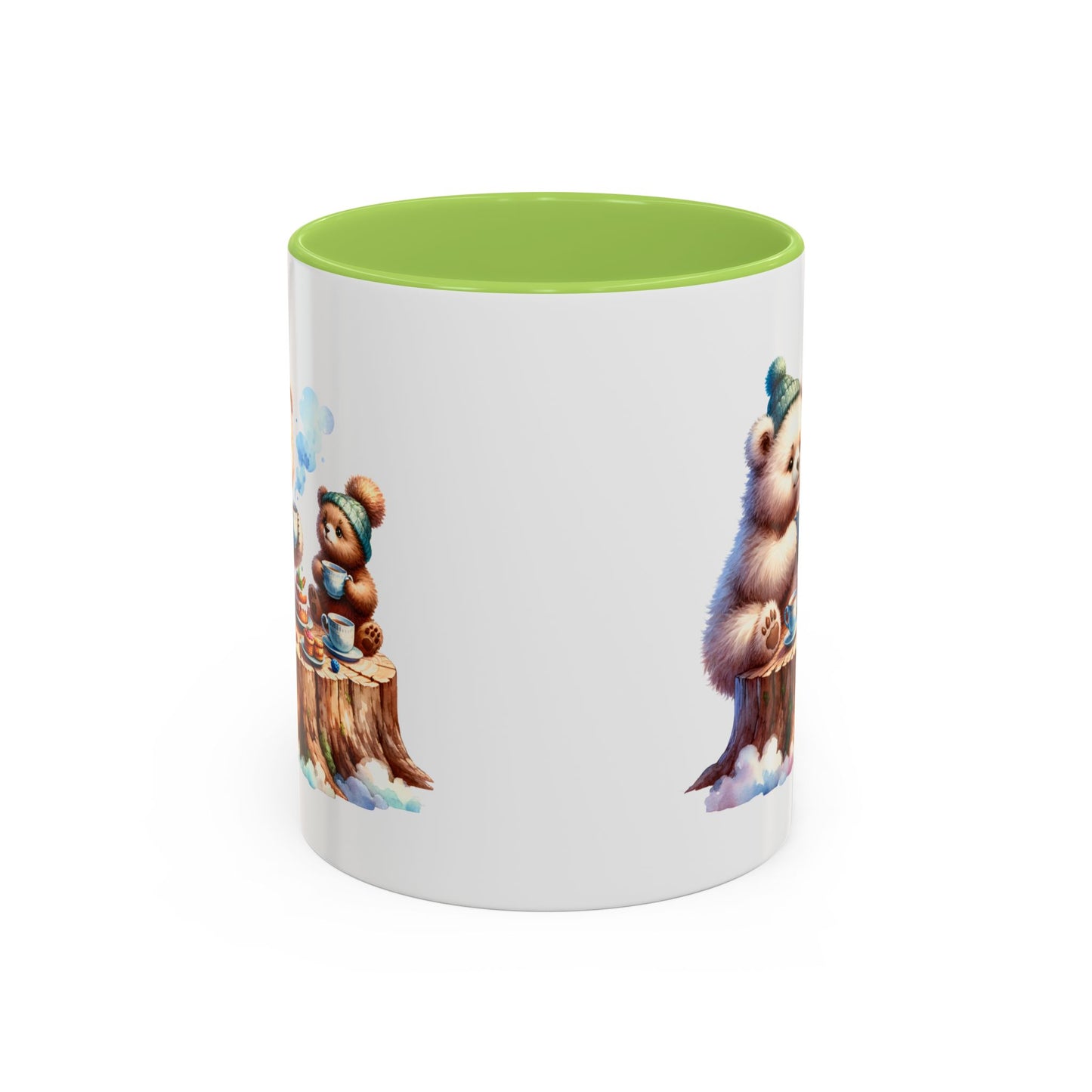 Whimsical Bear Tea Party Mug | Cute Animal Lover Coffee Cup, Gift for Kids, Nursery Decor, Birthday, Holiday Essentials