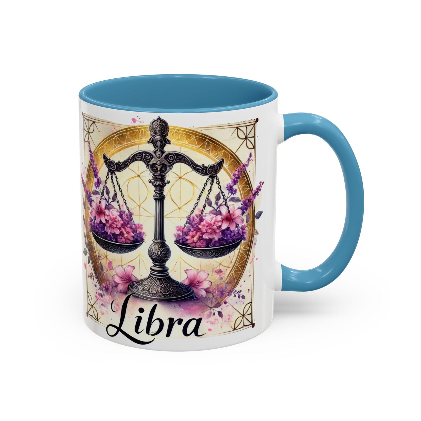 Libra Zodiac Accent Coffee Mug, Horoscope Gift for Astrology Lovers, Cute Libra Decor, Personalized Drinkware, Birthday Gift Idea