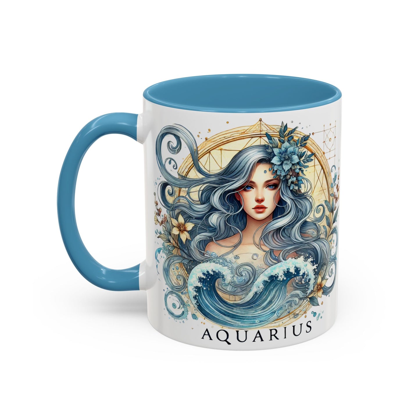 Astrological Aquarius Coffee Mug - Zodiac Sign Design, Perfect for Astrology Lovers