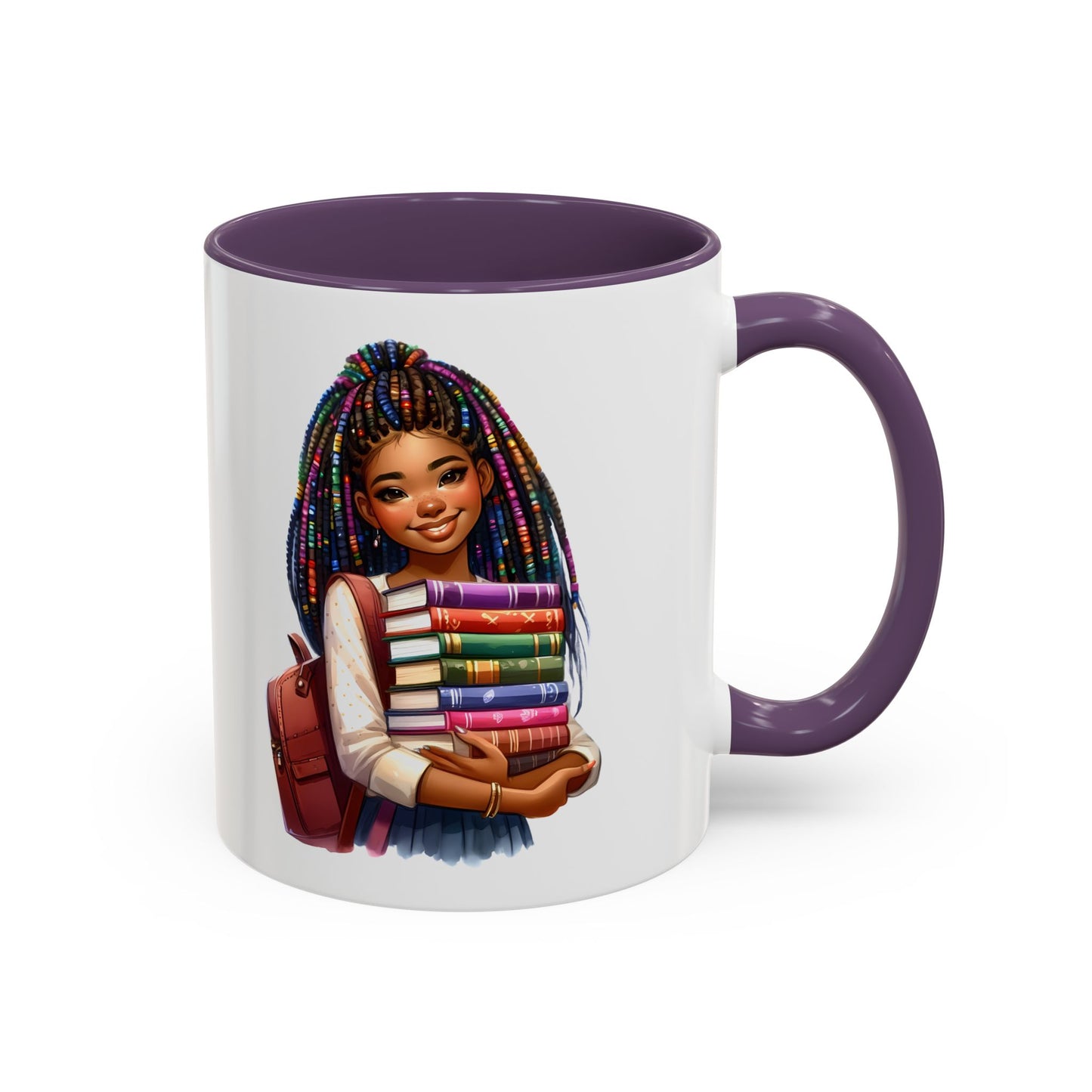 Empowering Accent Coffee Mug - Motivational Gift for Students, Back to School, Afrocentric Mug, Inspirational Drinkware, Colorful Coffee Cup